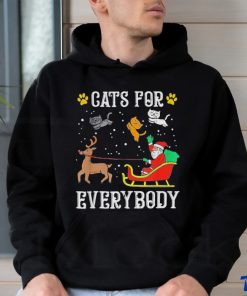 Cats For Everybody Santa Funny Men Kids Women Christmas T Shirt