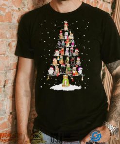 Cats Hat Santa Pine Tree Merry Christmas Shirt