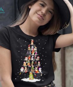 Cats Hat Santa Pine Tree Merry Christmas Shirt
