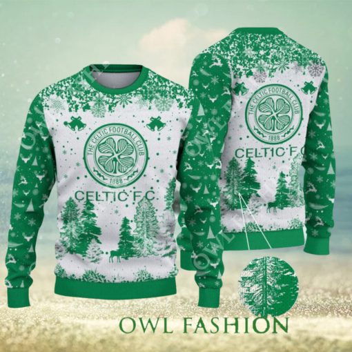 Celtic F.C. SPFL Scottish Snow Fall Pine Ugly sweater