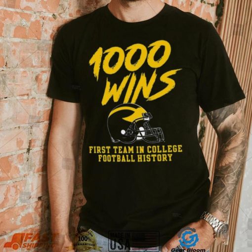 Champion Michigan Wolverines 1000 Wins T Shirt