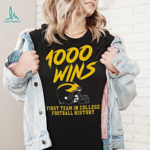 Champion Michigan Wolverines 1000 Wins T Shirt