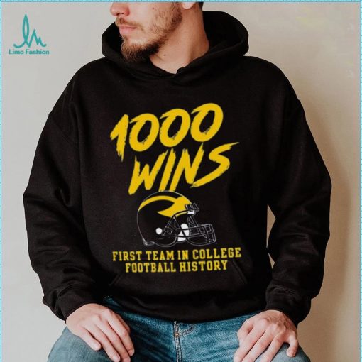 Champion Michigan Wolverines 1000 Wins T Shirt