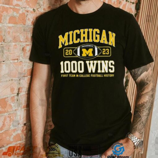 Champion Michigan Wolverines Football 1,000 Wins T Shirt