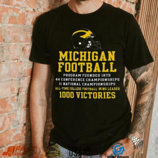 Champion Michigan Wolverines Football All Time Wins Leader T Shirt