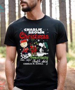 Charlie Brown Christmas 58th Anniversary 1965 2023 Charles M Schulz Snoopy T Shirt