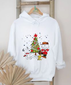 Charlie Brown and Snoopy Christmas tree shirt