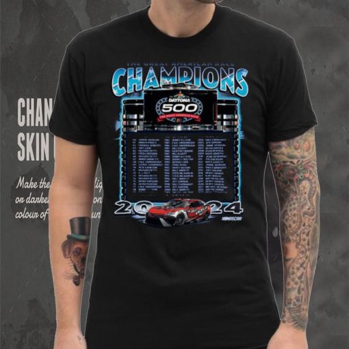 Checkered Flag Sports Blue 2024 Daytona 500 Champions T Shirt
