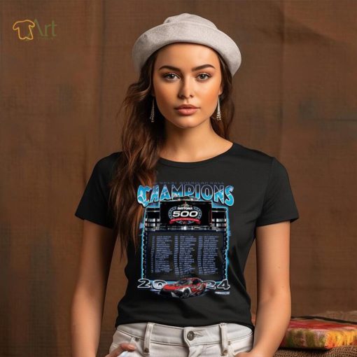 Checkered Flag Sports Blue 2024 Daytona 500 Champions T Shirt