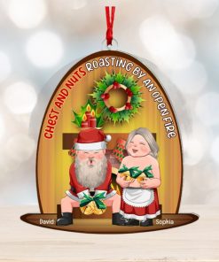 Chest And Nuts Roasting By An Open Fire Personalized Acrylic Ornament Gift For Him, Gift For Her Christmas Gift Couple Ornament