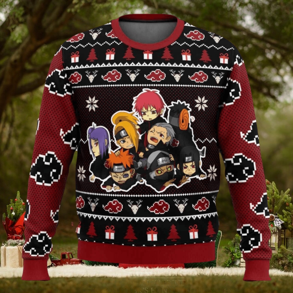 Chibi Akatsuki Naruto Ugly Christmas Sweater Limotees