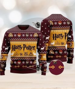 Chibi Harry Potter Characters Ugly Christmas Sweaters