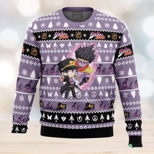 Chibi Jotaro Kujo Jojo’s Bizarre Adventure Ugly Christmas Sweater Family Christmas Gift Ideas