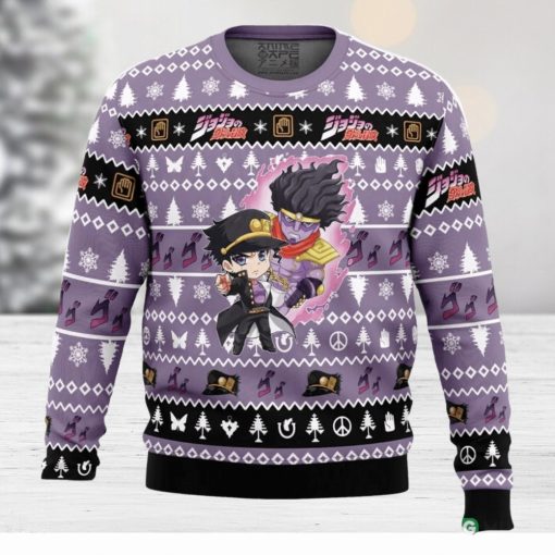 Chibi Jotaro Kujo Jojo’s Bizarre Adventure Ugly Christmas Sweater Family Christmas Gift Ideas