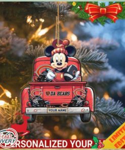 Chicago Bears Mickey Mouse Ornament Personalized Your Name Sport Home Decor