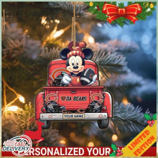 Chicago Bears Mickey Mouse Ornament Personalized Your Name Sport Home Decor