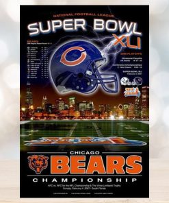 Chicago Bears Super Season Xli Commemorative Poster