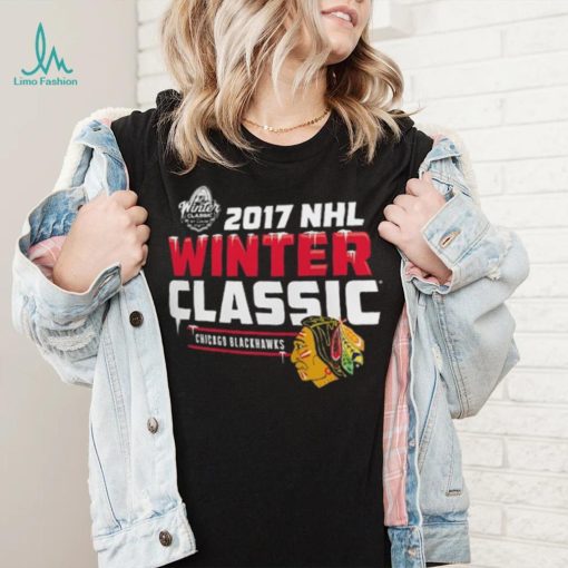 Chicago Blackhawks Black 2017 NHL Winter Classic T Shirt