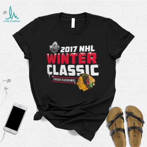 Chicago Blackhawks Black 2017 NHL Winter Classic T Shirt