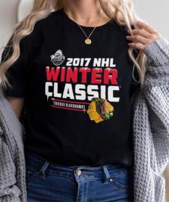 Chicago Blackhawks Black 2017 NHL Winter Classic T Shirt