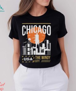 Chicago vacation holiday usa flag T shirt