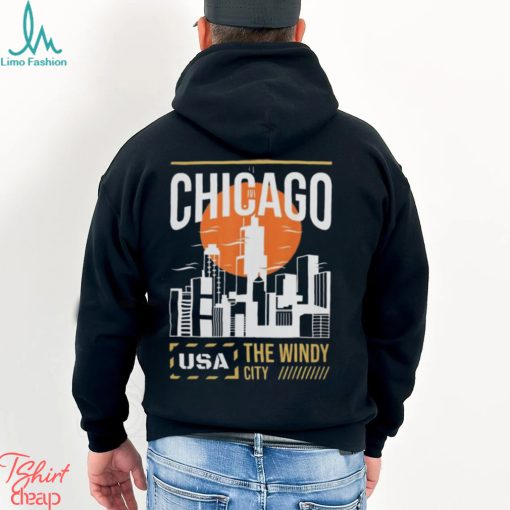 Chicago vacation holiday usa flag T shirt