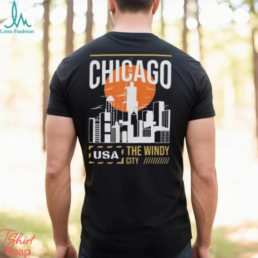 Chicago vacation holiday usa flag T shirt