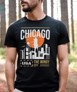 Chicago vacation holiday usa flag T shirt