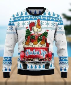 Chicken Life Ugly Christmas Sweater