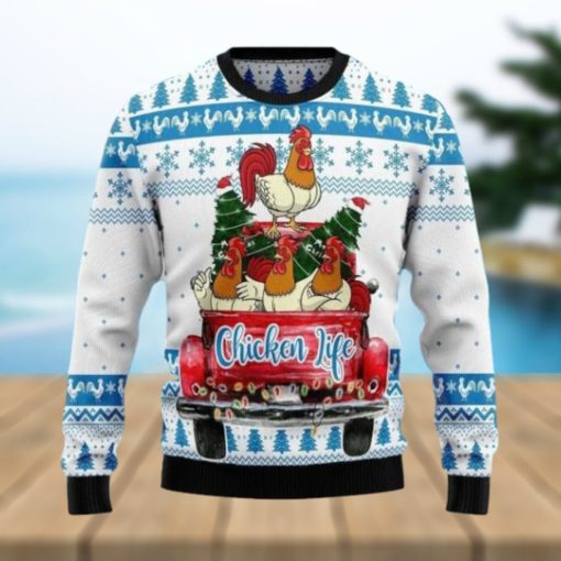 Chicken Life Ugly Christmas Sweater