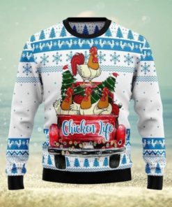 Chicken Life Ugly Christmas Sweater