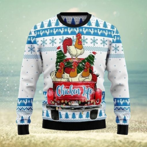 Chicken Life Ugly Christmas Sweater