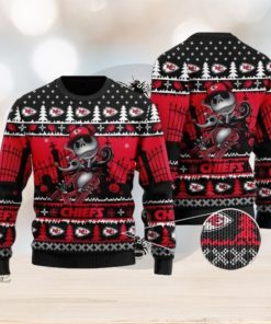 Chiefs Jack Skellington Halloween Knitted Ugly Christmas Sweater