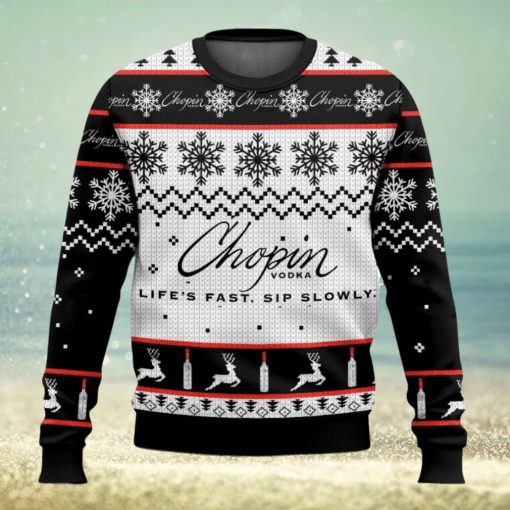 Chopin Vodka Christmas Ugly Sweater Special Gift For Xmas