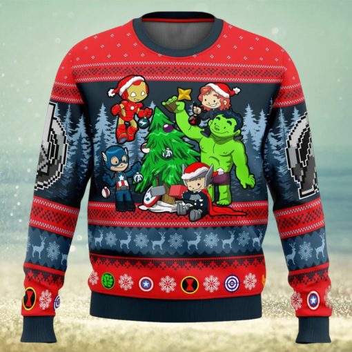 Christmas Avengers Chibi Marvel Comics Ugly Christmas Sweater