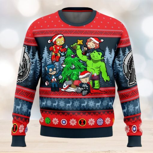 Christmas Avengers Chibi Marvel Comics Ugly Christmas Sweater