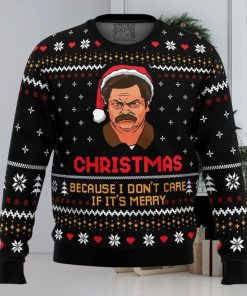 Christmas Because I Don’t Care Parks and Recreation Ugly Christmas Sweater