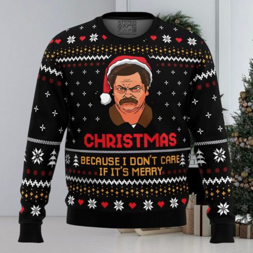 Christmas Because I Don’t Care Parks and Recreation Ugly Christmas Sweater