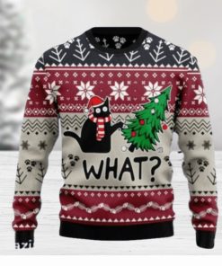 Christmas Cat What Ugly Christmas Sweaters Style Gift For Men And Women