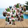 Christmas Star Wars With Santa Hat And Christmas Trees Hawaiian Shirt