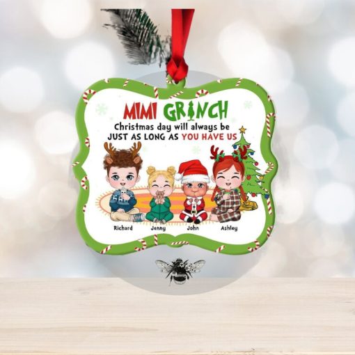 Christmas Day Will Always Be, Gift For Family, Personalized Acrylic Ornament, Kids Ornament