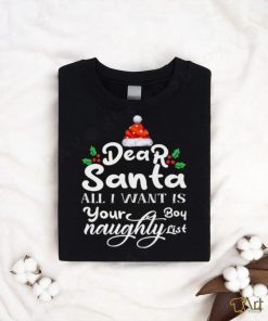 Christmas Dear Santa All I Want Is Your Naughty Boy List T Shirts