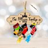 Funny Family On Xmas Socks, Personalized Ornament