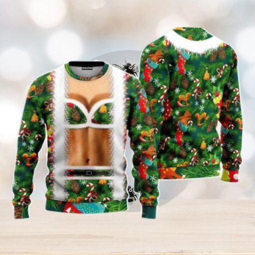 Christmas Funny Faux Bra Suit Christmas Unisex Ugly Sweater