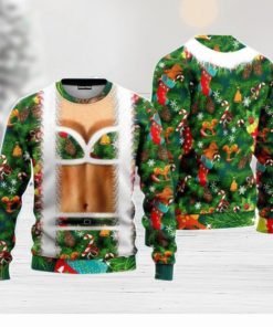 Christmas Funny Faux Bra Suit Christmas Unisex Ugly Sweater