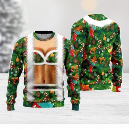 Christmas Funny Faux Bra Suit Christmas Unisex Ugly Sweater