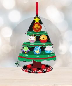 Christmas Gifts For Family, Personalized Cupcake Family Ornament