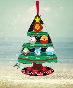 Christmas Gifts For Family, Personalized Cupcake Family Ornament