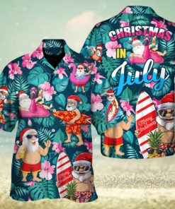 Christmas In July Santa Claus Tropical Hawaiian Tropical Shirt