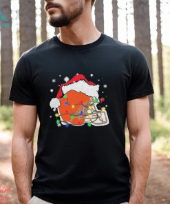 Christmas Light Santa Hat Cleveland Browns Logo Shirt